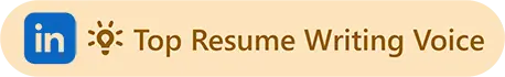 LinkedIn Top Resume Writing Voice Badge